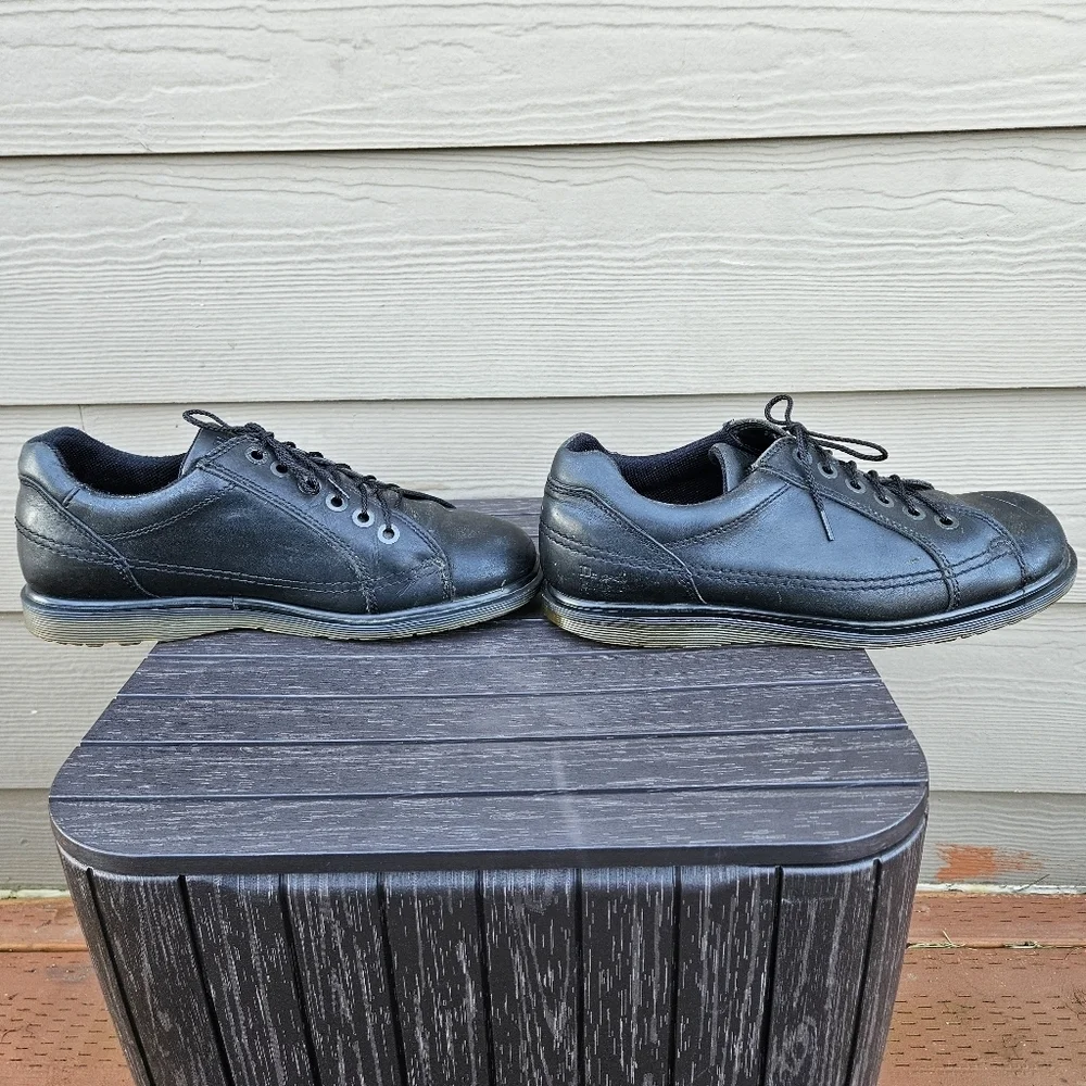 Dr. Martens Made in England Boots Oxford Shoes Black Leather 90s Vintage Mens 9